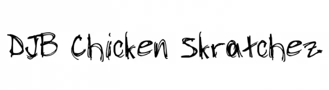 DJB Chicken Skratchez  Free Fonts Download