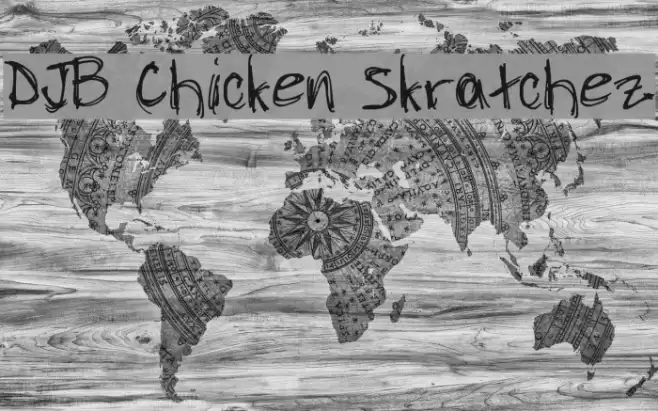 DJB Chicken Skratchez Font examples