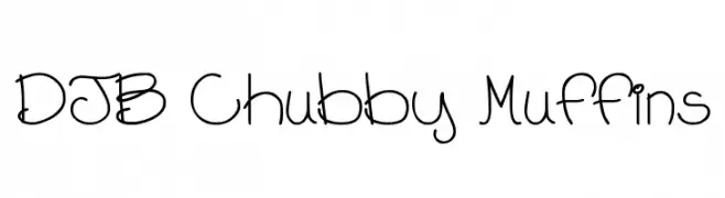 DJB Chubby Muffins  Free Fonts Download