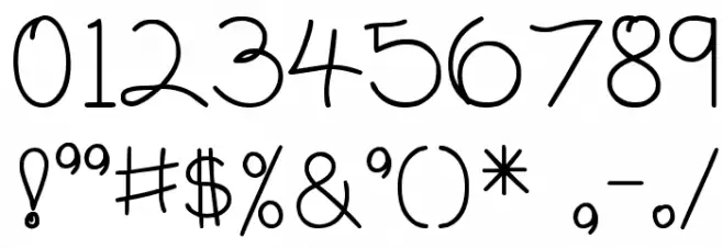 DJB Chubby Muffins Font OTHER CHARS