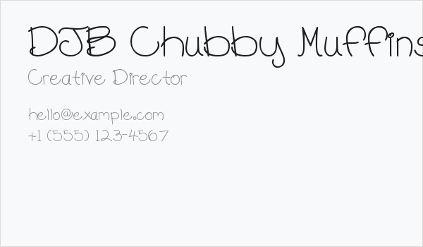DJB Chubby Muffins Business Card