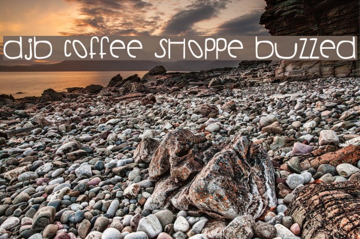 DJB Coffee Shoppe Buzzed Font examples
