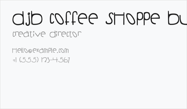 DJB Coffee Shoppe Buzzed Business Card