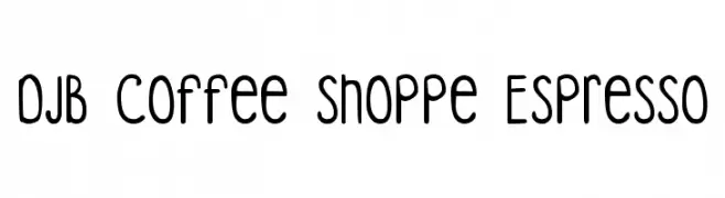DJB Coffee Shoppe Espresso  Free Fonts Download