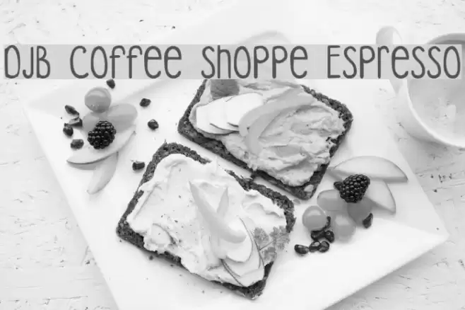 DJB Coffee Shoppe Espresso Font examples