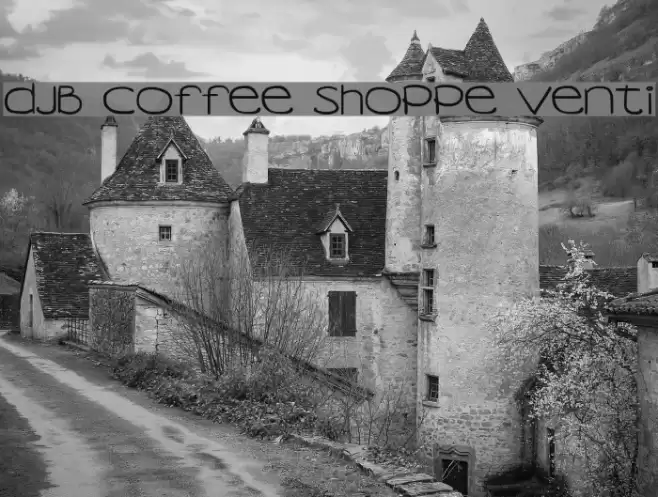 DJB Coffee Shoppe Venti Font examples