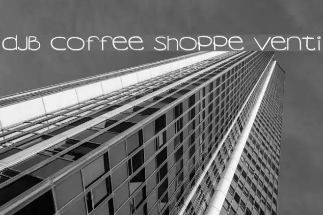 DJB Coffee Shoppe Venti Font examples