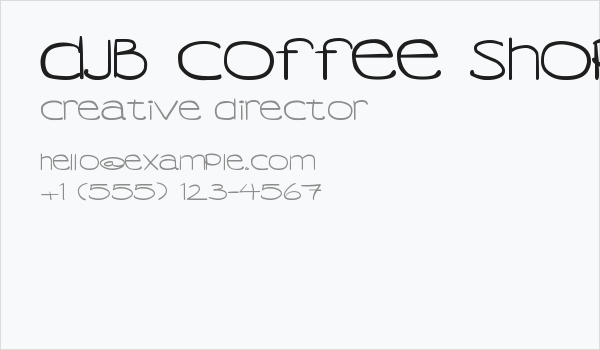 DJB Coffee Shoppe Venti Business Card