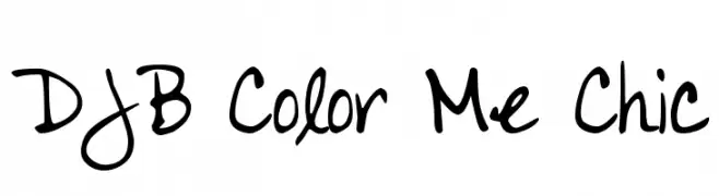 DJB Color Me Chic  les polices de caractères gratuit tlcharger