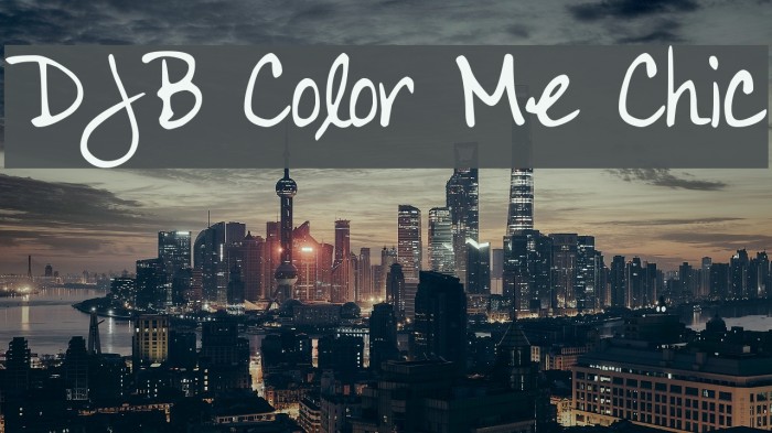 DJB Color Me Chic Font examples