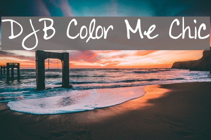 DJB Color Me Chic Font examples