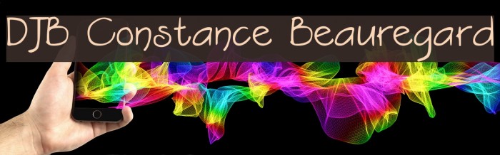 DJB Constance Beauregard Font examples