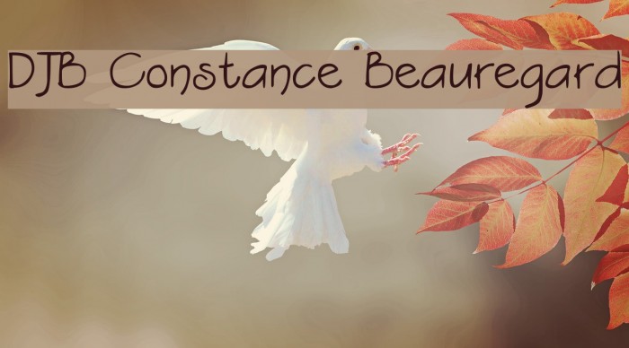 DJB Constance Beauregard Font examples