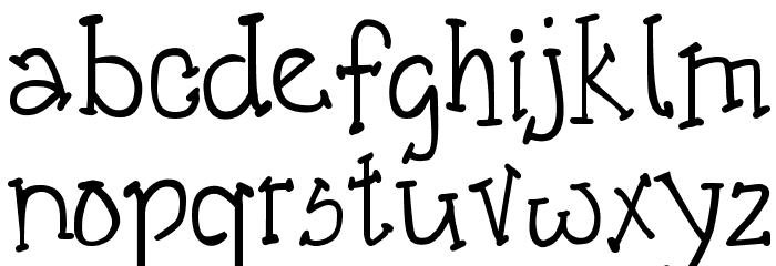 DJB Crazy Goofy Cool Font LOWERCASE
