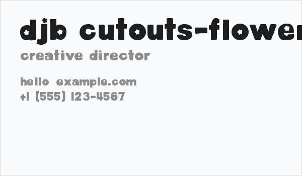 DJB Cutouts-Flowers Bold Business Card