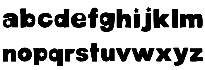 DJB Cutouts-Flowers Bold Font LOWERCASE