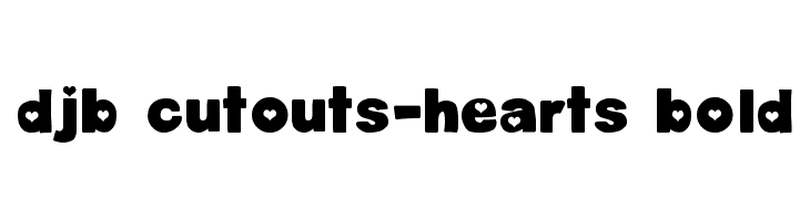 DJB Cutouts-Hearts Bold  Frei Schriftart Herunterladen