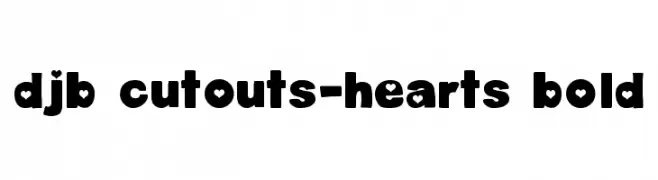 DJB Cutouts-Hearts Bold  Descarca Fonturi Gratis