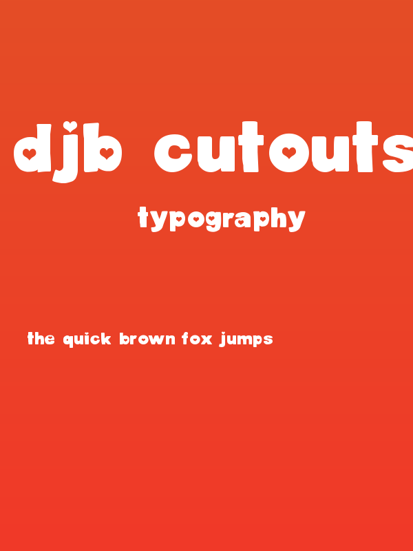 DJB Cutouts-Hearts Bold Poster