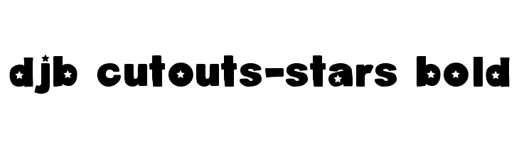 DJB Cutouts-Stars Bold  免费字体下载