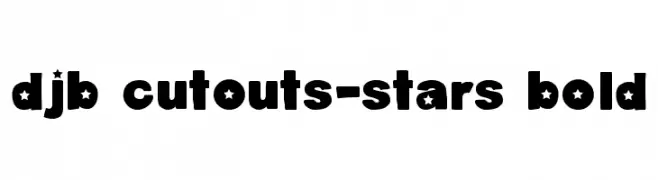 DJB Cutouts-Stars Bold  नि: शुल्क फ़ॉन्ट्स डाउनलोड