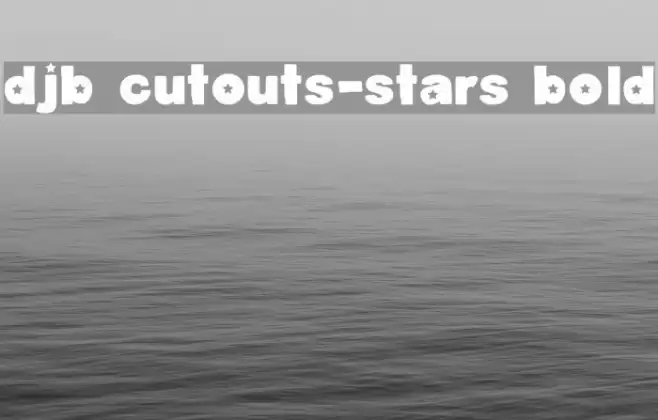 DJB Cutouts-Stars Bold Font examples