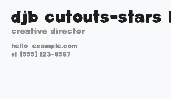 DJB Cutouts-Stars Bold Business Card