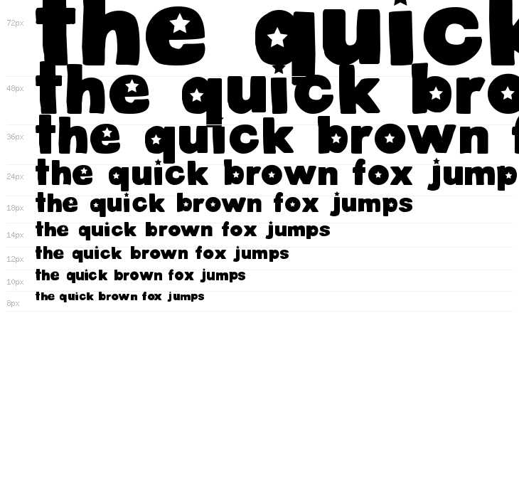 DJB Cutouts-Stars Bold Waterfall