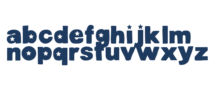 DJB Cutouts-Stars Bold Lowercase