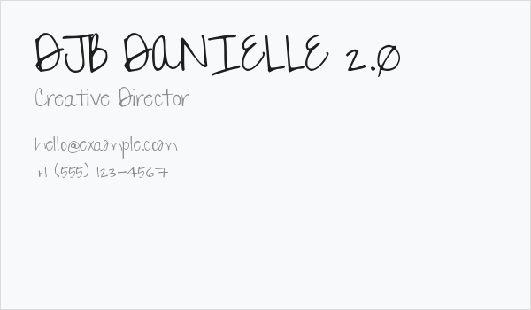 DJB DANIELLE 2.0 Business Card