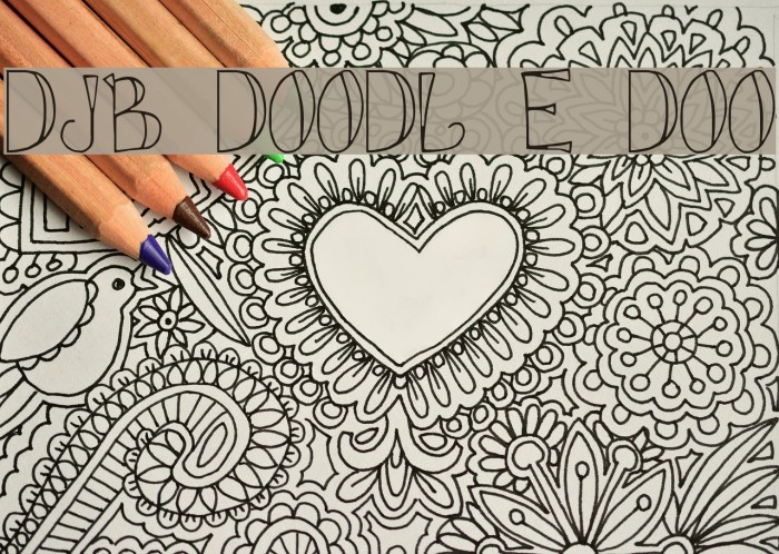 DJB DOODL E DOO Font examples