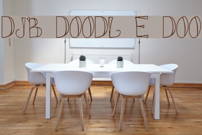 DJB DOODL E DOO Font examples