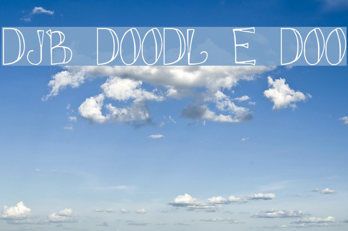 DJB DOODL E DOO Font examples