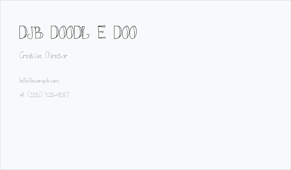 DJB DOODL E DOO Business Card