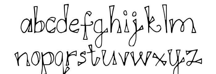 DJB DOODL E DOO Font LOWERCASE