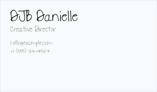DJB Danielle Business Card