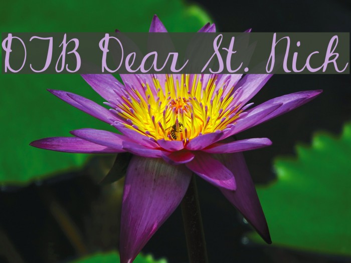 DJB Dear St. Nick Font examples