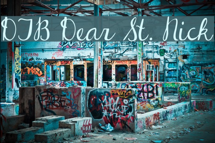 DJB Dear St. Nick Font examples