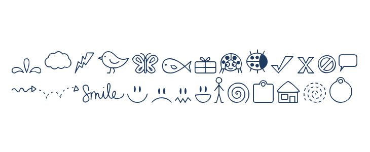 DJB Doodled Bits Lowercase