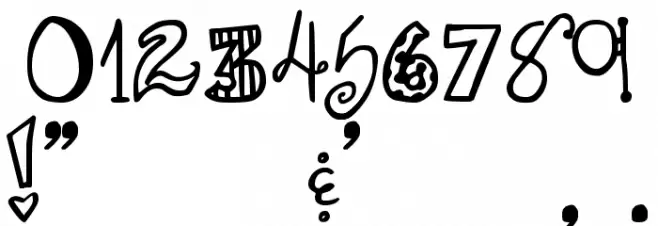 DJB Doodlie Beans Font OTHER CHARS