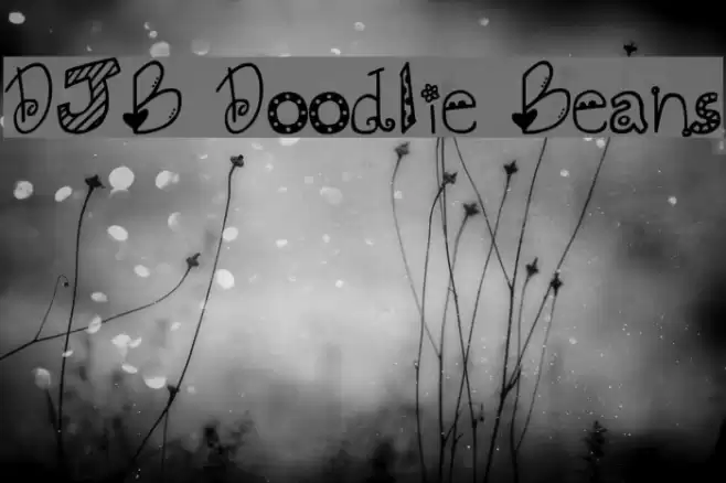 DJB Doodlie Beans Font examples