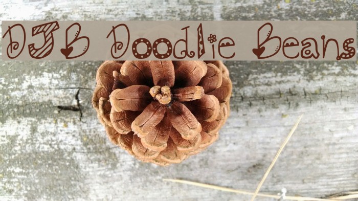 DJB Doodlie Beans Font examples