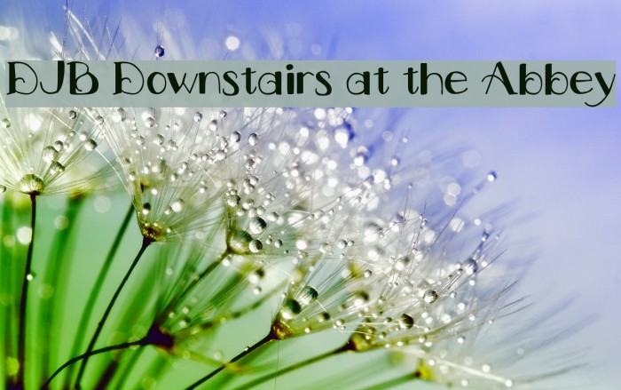 DJB Downstairs at the Abbey Font examples