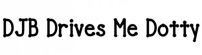 DJB Drives Me Dotty  font caratteri gratis