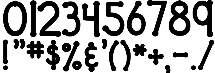 DJB Drives Me Dotty Font OTHER CHARS