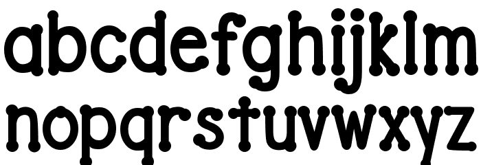 DJB Drives Me Dotty Font LOWERCASE