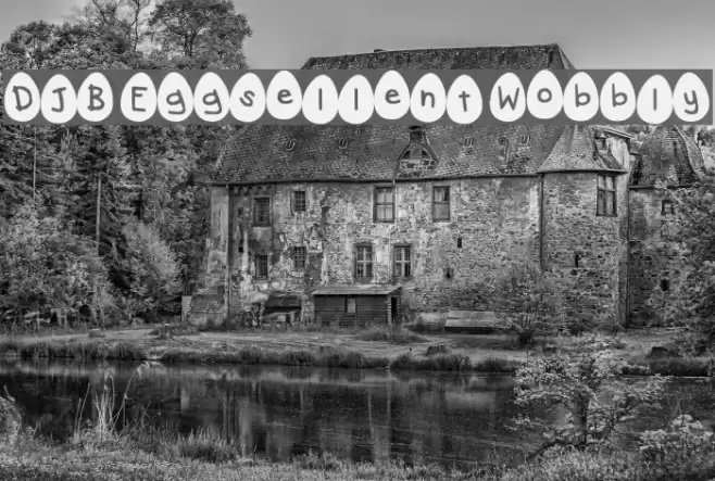 DJB Eggsellent Wobbly Font examples