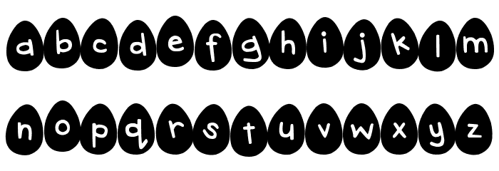 DJB Eggsellent Wobbly Font LOWERCASE