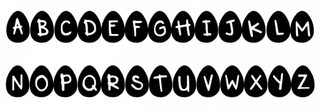 DJB Eggsellent Font UPPERCASE