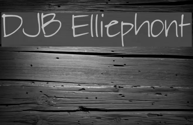 DJB Elliephont Font examples